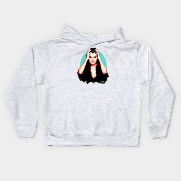 Rachel Weisz - An illustration by Paul Cemmick Kids Hoodie by PLAYDIGITAL2020